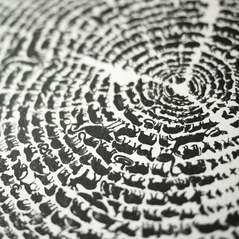 Illustration for article titled Optical illusion poster is a tree . . . until you examine it more closely